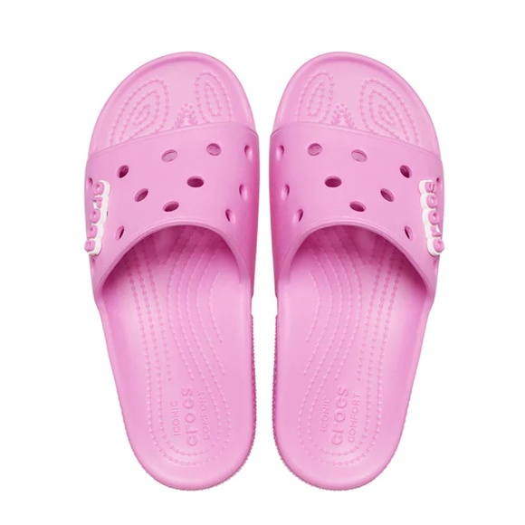 New Classic Croc Slides in Taffy pink - Picture 2 of 6